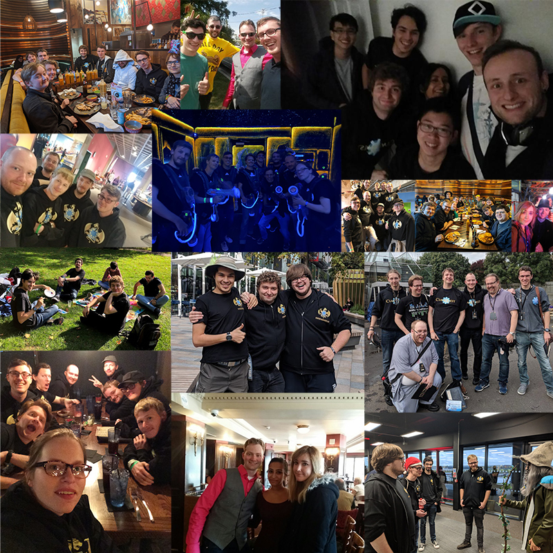 A collage of our meetups in person